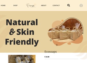 How ecosoaps.shop looks like on a tablet such as an iPad.