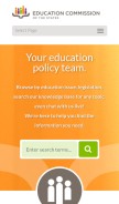 How ecs.org looks like on a mobile device such as an iPhone.