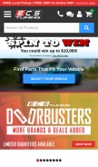 How ecstuning.com looks like on a mobile device such as an iPhone.