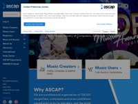 Desktop screenshot for ascap.com