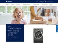 Desktop screenshot for electroluxappliances.com