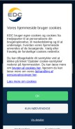 How edc.dk looks like on a mobile device such as an iPhone.