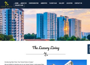 How edenvista.co.in looks like on a tablet such as an iPad.