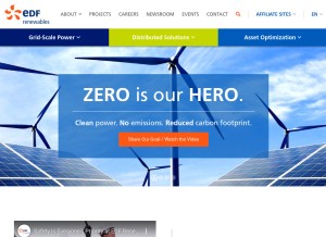 How edf-re.com looks like on a tablet such as an iPad.
