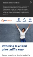 How edfenergy.com looks like on a mobile device such as an iPhone.