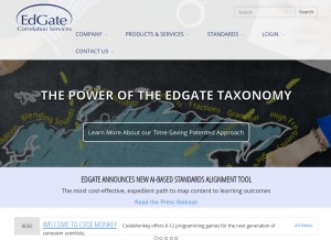 How edgate.com looks like on a tablet such as an iPad.
