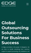 How edgeoutsourcing.com looks like on a mobile device such as an iPhone.