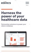 How edifecs.com looks like on a mobile device such as an iPhone.
