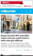 How edilportale.com looks like on a mobile device such as an iPhone.