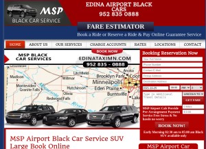 How edinataximn.com looks like on a tablet such as an iPad.