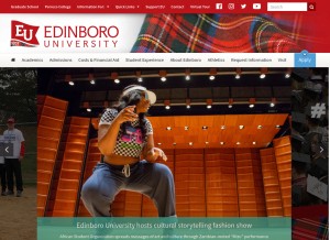 How edinboro.edu looks like on a tablet such as an iPad.