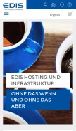 How edis.at looks like on a mobile device such as an iPhone.