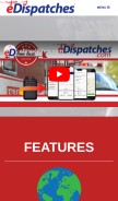 How edispatches.com looks like on a mobile device such as an iPhone.