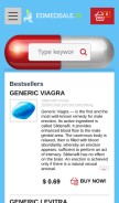 How edmedsale.io looks like on a mobile device such as an iPhone.