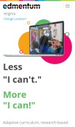 How edmentum.com looks like on a mobile device such as an iPhone.