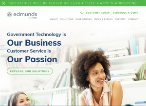 How edmundsassoc.com looks like on a tablet such as an iPad.