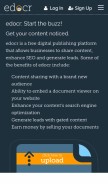 How edocr.com looks like on a mobile device such as an iPhone.
