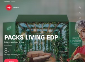 How edp.pt looks like on a tablet such as an iPad.