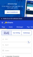 How edreams.ch looks like on a mobile device such as an iPhone.