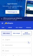 How edreams.fr looks like on a mobile device such as an iPhone.