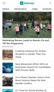How edsurge.com looks like on a mobile device such as an iPhone.