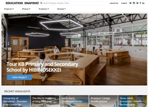 How educationsnapshots.com looks like on a tablet such as an iPad.
