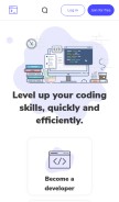 How educative.io looks like on a mobile device such as an iPhone.