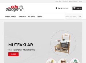 How edudizayn.com.tr looks like on a tablet such as an iPad.