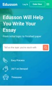 How edusson.com looks like on a mobile device such as an iPhone.