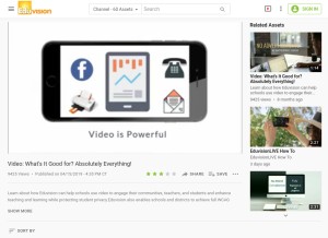 How eduvision.tv looks like on a tablet such as an iPad.