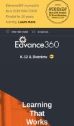 How edvance360.com looks like on a mobile device such as an iPhone.