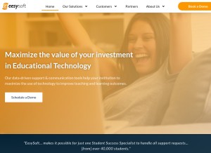 How eesysoft.com looks like on a tablet such as an iPad.