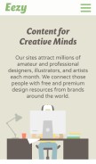 How eezyinc.com looks like on a mobile device such as an iPhone.