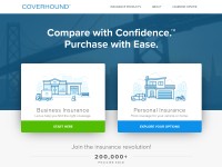Desktop screenshot for coverhound.com