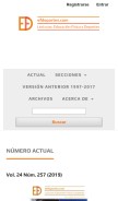 How efdeportes.com looks like on a mobile device such as an iPhone.