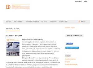 How efdeportes.com looks like on a tablet such as an iPad.
