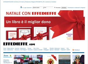 How effedieffe.com looks like on a tablet such as an iPad.