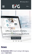 How efgbank.com looks like on a mobile device such as an iPhone.