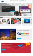 How efi.com looks like on a mobile device such as an iPhone.