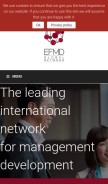 How efmd.org looks like on a mobile device such as an iPhone.