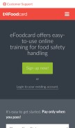 How efoodcard.com looks like on a mobile device such as an iPhone.
