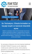 How efsanetesisat.com looks like on a mobile device such as an iPhone.