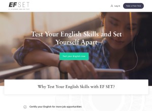 How efset.org looks like on a tablet such as an iPad.