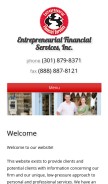 How efsnet.com looks like on a mobile device such as an iPhone.