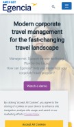 How egencia.com looks like on a mobile device such as an iPhone.