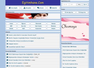 How egitimhane.com looks like on a tablet such as an iPad.