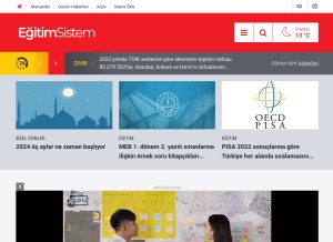 How egitimsistem.com looks like on a tablet such as an iPad.