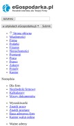 How egospodarka.pl looks like on a mobile device such as an iPhone.