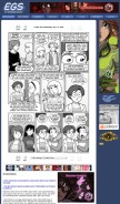 How egscomics.com looks like on a mobile device such as an iPhone.