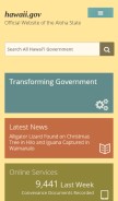 How ehawaii.gov looks like on a mobile device such as an iPhone.